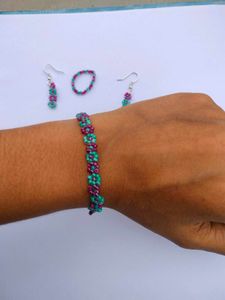 Daisy Bracelet With Ring And Earrings Combo 😍