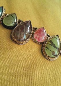 Teardrop Stone Statement Necklace