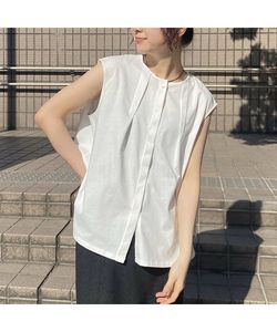 korean imported Sleeveless White Top