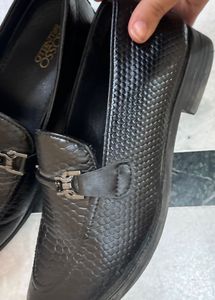 Rosso Brunello Black Loafers With box