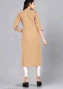 Beige Cotton Kurta