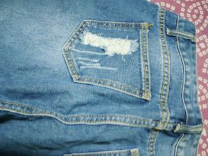 Distressed Denim Shorts