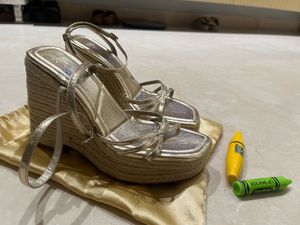 Zara Gold Wedge High Heels