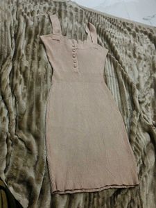 Beige Bodycon Mini Dress 🤌🏻