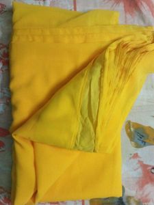 Bright Yellow Saree