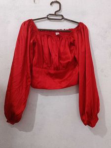 Red Off-Shoulder Top