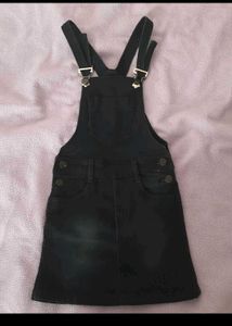 Girls Dungaree Or Overalls - Pink And Black