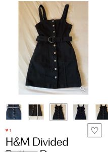 Black Denim Button-Up Dress