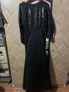 Elegant Black Sequin Gown