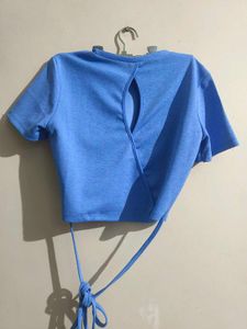 Tie Up Blue Top