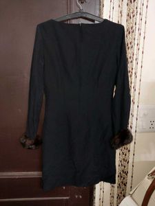 Cocktail Dress With Furr Cuffs