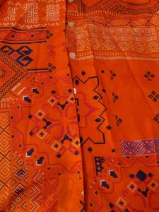 orange long shirt