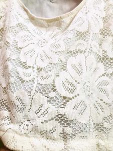White Lace Crop Top