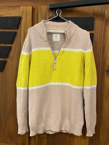 Block Zip Sweater