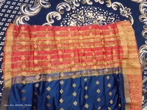 Elegant Blue Banarasi Silk Saree