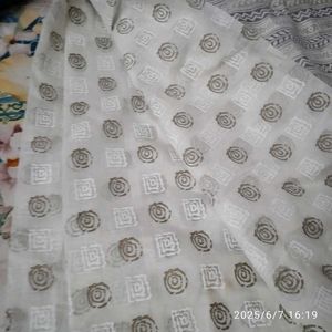 White Coitton Saree