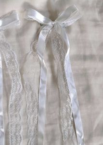 White Lace Hair Ribbons
