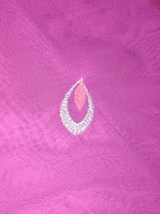 Saree For Women. You Don&#39;t Have To Add Falls As It Was Previously Done. It Is A Simple Pink Colour Saree For Women