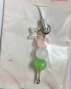 🌸 Handmade Mini Phone Charm with Beads & Star ⭐