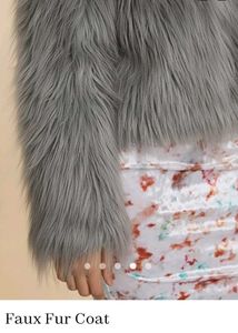 Gray Faux Fur Jacket