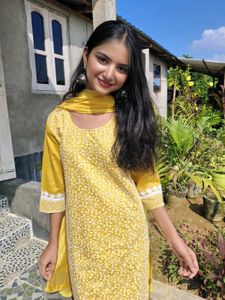 New lime green kurta set(size~L)🌻