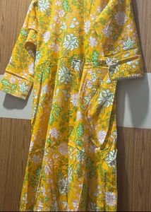Not used Yellow Floral Print Kurta Size XXL