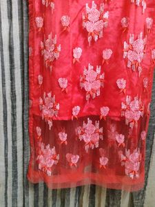 boat neck heavy work kurta