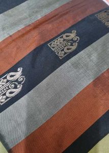 Elegant Striped Saree with Stiched Blouse