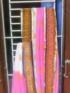 Pink &amp; Gold Indian Sari