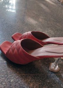 Pink Square Toe Heels