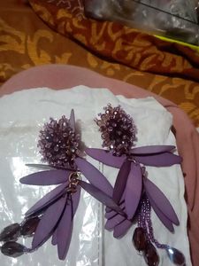 Purple Statement Earrings