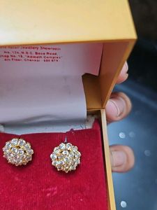Elegant Stud Earrings with Box
