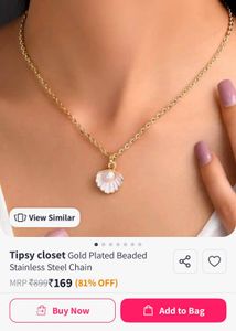 Tipsy Closet Gold Plated Necklace