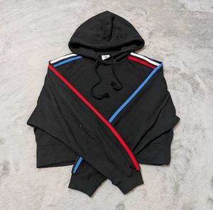 ❤️Adidas striped tri color Cropped Hoodie