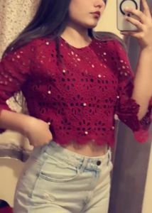 Red Lace Top