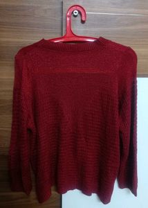 Burgundy Knit Sweater