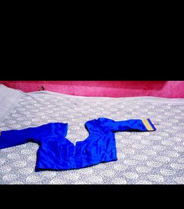 Blue Bandhani Saree