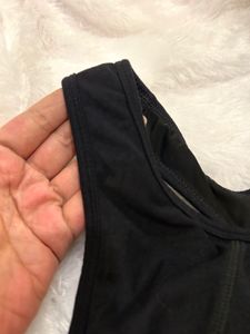 Black Sports Bra With Removable Padding- Brnd New