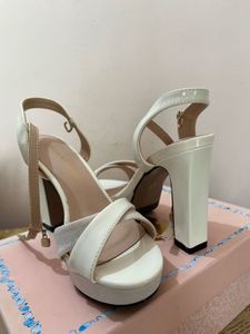 White Heeled Sandals