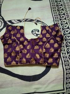 Purple & Gold Patterned Blouse