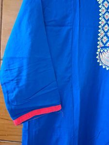 Elegant Blue Embroidered Kurta