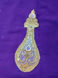 Purple Embellished Fabric