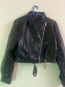 Y2K Leather Crop Jacket