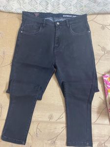 Mens Jet Black Jeans
