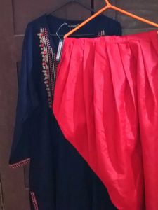 BrandNew ElegantNavyBlueEmbroidered Kurta+Patiala