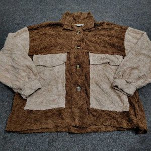 Fuzzy Brown &amp; Beige Jacket