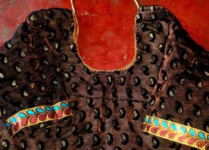 Elegant Brown Paisley Blouse