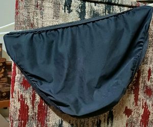 BLACK SATIN/NETTED M SIZE.