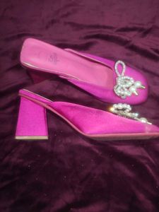 Pink Embellished Ballerinas