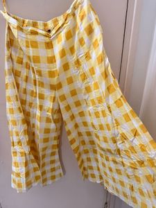 Yellow Gingham Culottes